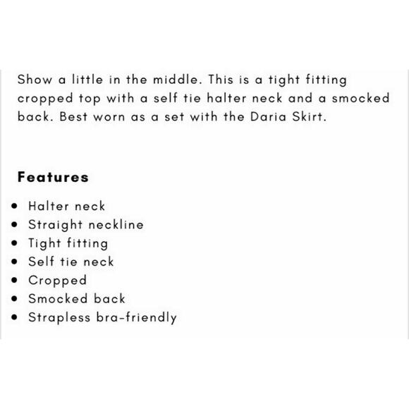 WITH JEAN Lucielle halter floral smocked fitted crop top in lavender fleur Sz XS - Picture 6 of 7